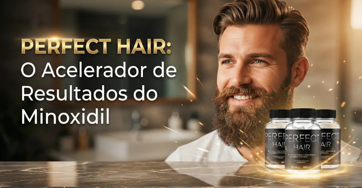 Perfect Hair: O Acelerador de Resultados do Minoxidil (Adeus Efeitos Colaterais)